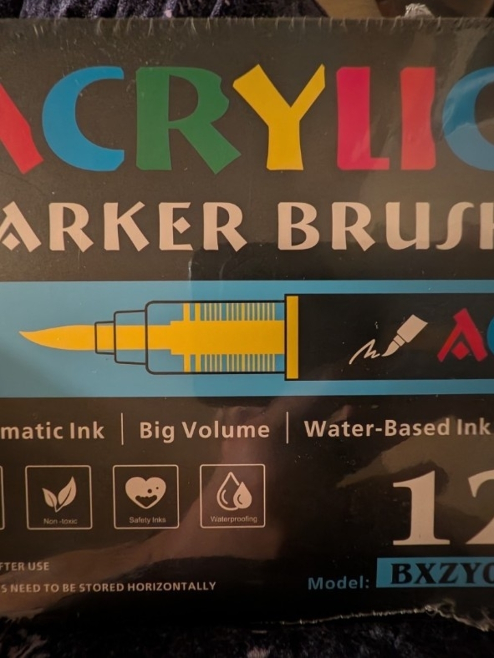 Acrylic Marker Brush Set Of 12- NIB